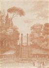 HUBERT ROBERT (Paris 1733-1908 Paris) Two red chalk counter proofs.